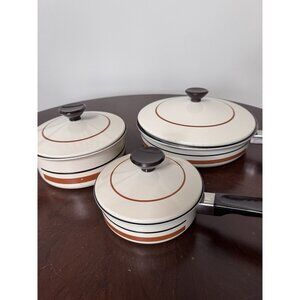 VTG Lot Of 6: Regal Ware Non-Stick Pots 10.75 Pan 1 Qt  2 Qt Lid Made In USA